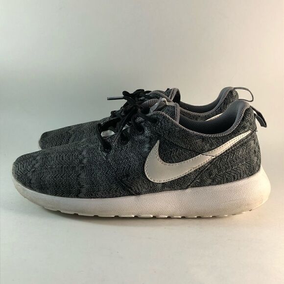 Nike roshe run womens running shoes lace up sneakers anthracite gray size 7.5 - Picture 4 of 8